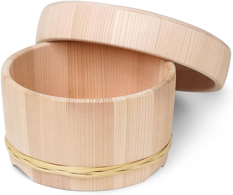 浅型おひつ 3合 栗久 おひつ3合 浅型 脚付き 定価¥